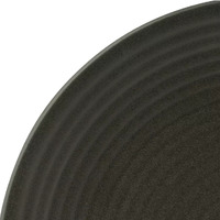 210mm Ribbed Coupe Plate Charcoal Zuma