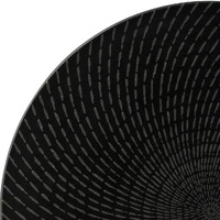 205mm Round Plate Black Swirl