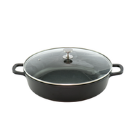 AluChef Shallow Round Casserole Black - For EcoServe Large Stand