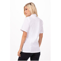 Springfield White Chefs Jacket Short Sleeved with Zipper