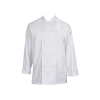 Murray White Chefs Jacket Large Long Sleeved with Stud Buttons