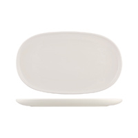 400mm Oval Plate Snow 