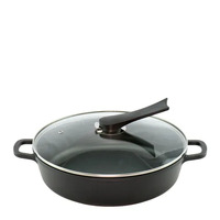 AluChef Shallow Round Casserole Black - For EcoServe Large Stand