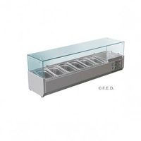 1500 Chilled Stainless Steel Ingredient Prep Top Unit - 6 x 1/3 GN pans