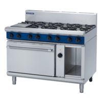 Blue Seal GE58 Gas range with electric Convection Oven With 8 Hobs - 1200mm Wide (options with grill plate)