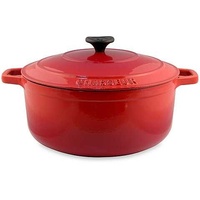 260mm Cast Iron Round French Oven Red