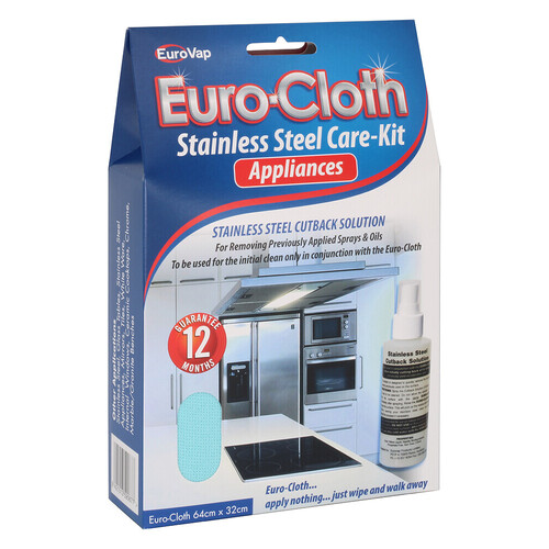 Euro Cloth with Cleaning Solution for Stainless Steel