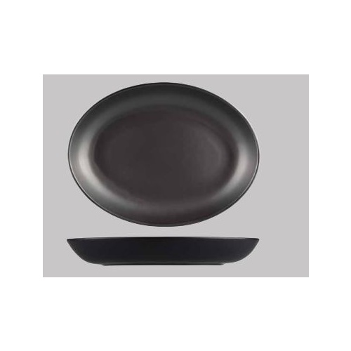 275 x 205mm Black Oval Coupe Bowl Longfine