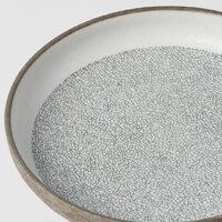 220mm High Rim Plate Crazed Grey