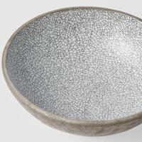 130mm Shallow Bowl Crazed Grey