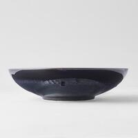 280mm Serving Bowl Matte Black with Shiny Edge