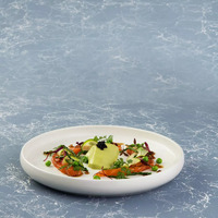 182mm Round Stackable Plate Snow 