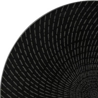 290mm Round Bowl Black Swirl