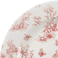 215mm Toile Cranberry Vintage Prints