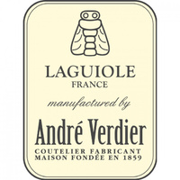 Brass Bolsters Steak Knife Block 6 Piece, Andre Verdier Laguiole