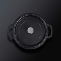 AluChef Round Casserole Matte Black - For EcoServe Small Stand