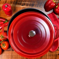 AluChef Round Casserole Red - For EcoServe Large Stand
