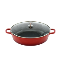 AluChef Shallow Round Casserole Red - For EcoServe Large Stand