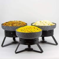 ECO Small Serve Round Buffet Stand Black 