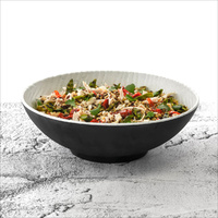 254mm Round Bowl, Stone Natural/Black, Cheforward