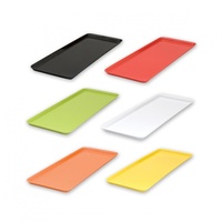 390 x 150mm Small Rectangular Platter Black Melamine