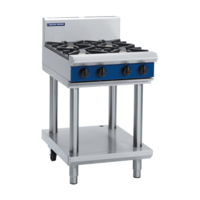 Blue Seal G514D-LS Gas 4 Burner Cooktop On Leg Stand - 600mm Wide