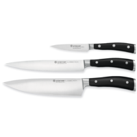 Wusthof 3 Piece Cooks Knife - Black