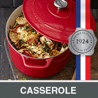 260mm Cast Iron Round French Oven (5.2Ltr) Red Chasseu