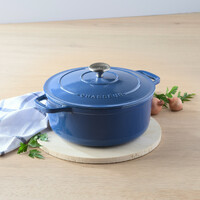 240mm Cast Iron Round French Oven Sky Blue