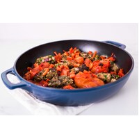 300mm Cast Iron Round Casserole Sky Blue