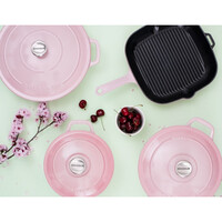 260mm Cast Iron Round French Oven Cherry Blossom 