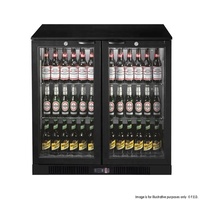 Atosa Two Door Underbench Chiller, Black, Hinged doors