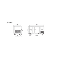 Atosa Two Door Underbench Freezer 