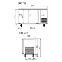 Atosa EPF Two-Door Under bench Chiller S/S 