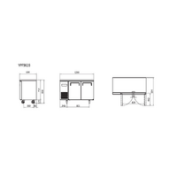 Atosa Two Door Under bench Chiller 