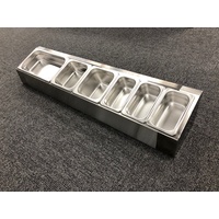 1000mm Stainless Steel Ice Well, fits six 1/6 GN (not included)
