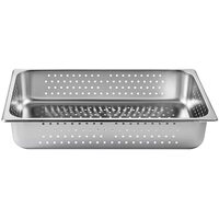 1/1 Size 100mm Deep Perforated Stainless Steel Steam Pan - Anti Jam