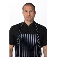 Apron Bib Extra Large Navy/White Stripe No Pocket 