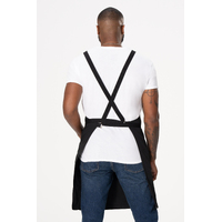 Lockharte Canvas Cross Over Back Apron Black (pair with strap XNS07)