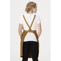Lockharte Canvas Cross Over Back Apron Mustard (pair with strap XNS07)
