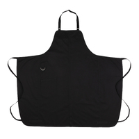 Black Brio Chefs Bib Apron with Pocket 