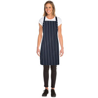 Navy/White Striped Bib Apron No Pocket