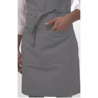 Bib Apron Grey with Pocket 