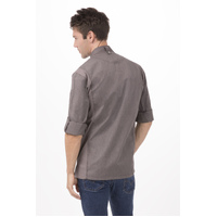 Hartford Graphite Grey Chef Jacket Long Sleeved with Zipper