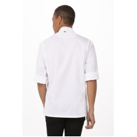 Hartford White Chef Jacket Long Sleeved with Zipper