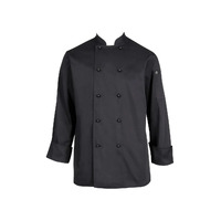 Darling Black Chefs Jacket Long Sleeved with Stud Buttons