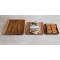 305mm Square Plate - Acacia Wood