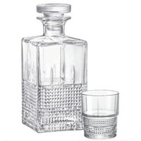 Bartender Whiskey Decanter Set with 6 x Tumblers