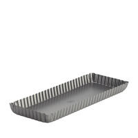 Loose Base Rectangular Quiche/Tart Pan - 360 x 130mm - Non Stick