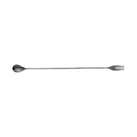 Bar Muddling Spoon with Fork, Black Moda Barware